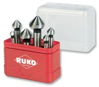 סט 6 שקענים ידניים 90° - RUKO A102156 - HSS