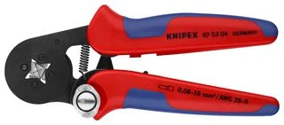 לוחץ ראצ'ט לסופיות עגולות - KNIPEX 97 53 04 - 0.08MM² -10MM² + 16MM²
