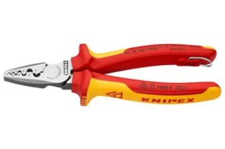 לוחץ מבודד לסופיות עגולות - KNIPEX 97 78 180 T - 0.25MM² - 16MM²