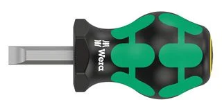 מברג בולדוג שטוח - WERA 335 STUBBY 7.0MM X 25MM