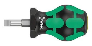 מברג בולדוג שטוח - WERA 335 STUBBY 6.5MM X 25MM
