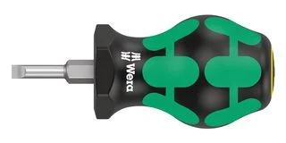 מברג בולדוג שטוח - WERA 335 STUBBY 4.0MM X 25MM