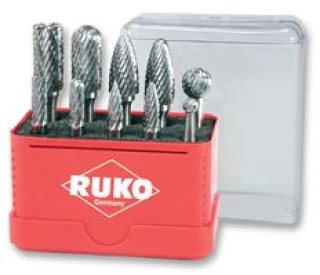 סט פצירות מסתובבות להורדת גרדים - 10 יחידות - RUKO 116002