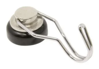 מגנט - NEODYMIUM POT WITH SW HOOK - BLACK - 32MM X 15MM