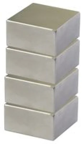 סט 4 מגנטים - NEODYMIUM BLOCK - 25MM X 10MM X 5MM