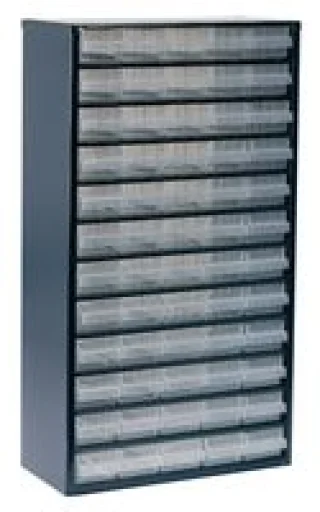 ארונית פלדה לאחסון רכיבים - 60 מגירות - 552X306X150MM