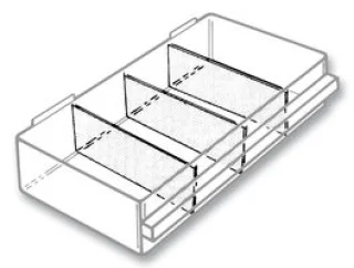 16 מחיצות למגירות אחסון - דגם 150-03/4 - (134X50MM)