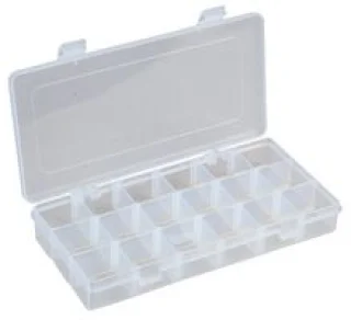 קופסת אחסון לרכיבים 18 תאים 230X125X35MM