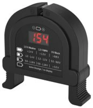 בודק סוללות - 1.2V, 1.5V, 9V - אלקליין, NiCd, NiMH