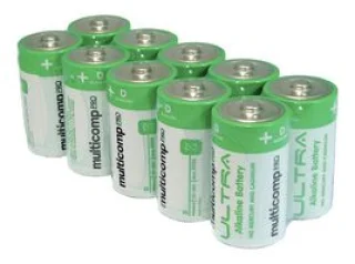 10 סוללות אלקליין - D 1.5V - PRO-ELEC ULTRA ALKALINE