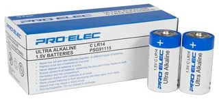 10 סוללות אלקליין - C 1.5V - PRO-ELEC ULTRA ALKALINE