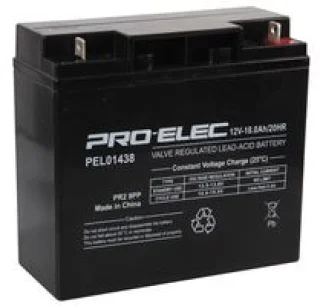 מצבר עופרת נטען - PRO ELEC ES12-18 - 12V 18AH