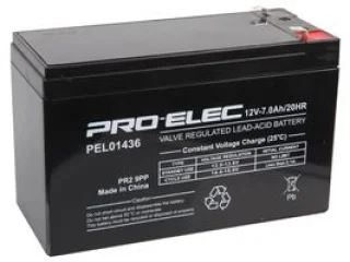 מצבר עופרת נטען - PRO ELEC ES12-7 - 12V 7AH