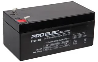 מצבר עופרת נטען - PRO ELEC ES12-3.2 - 12V 3.2AH