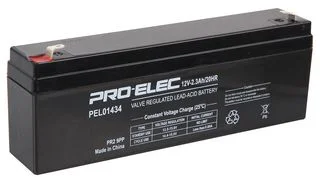מצבר עופרת נטען - PRO ELEC ES12-2.3 - 12V 2.3AH