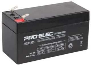 מצבר עופרת נטען - PRO ELEC ES12-1.2 - 12V 1.2AH