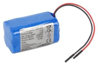 סוללת ליתיום נטענת עם חוטי הלחמה - 14.8V / 2.6AH