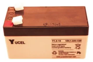 מצבר עופרת נטען - YUCEL Y1.2-12 - 12V 1.2AH