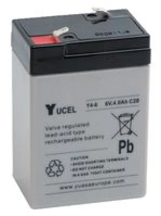 מצבר עופרת נטען - YUCEL Y4-6 - 6V 4AH