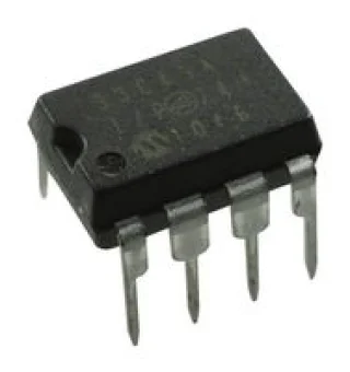 זיכרון EEPROM 1Kbit 128X8bit Microwire 3MHz DIP