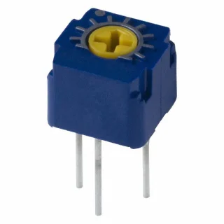 טרימר 5K אוהם 0.5W - Cermet - סיבוב יחיד - כיוונון עליון