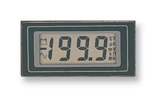מד תצוגה (פנל מטר) דיגיטלי - 3.5 ספרות - 12.5MM - NEGATIVE RAIL
