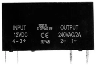 ממסר - SSR, PCB, 24-280V AC, 4-6V DC, 2A