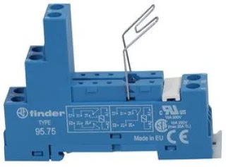 בסיס לממסר 8 פינים 10A 250V - מסילת DIN / פנל