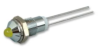 נורת לד 3 מ''מ צהובה עם תושבת לפנל