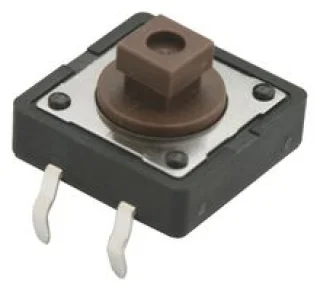 מפסק לחיצה למעגל מודפס - SPST N/O 12.0X12.0MM - ראש קצר