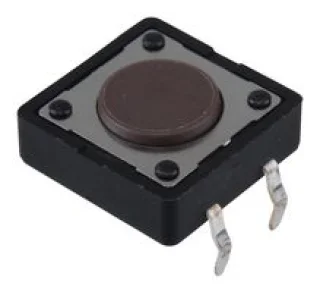 מפסק לחיצה למעגל מודפס - SPST N/O 12.0X12.0MM - ראש שטוח