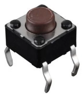 מפסק לחיצה למעגל מודפס - SPST N/O 6.0X6.0MM - ראש שטוח