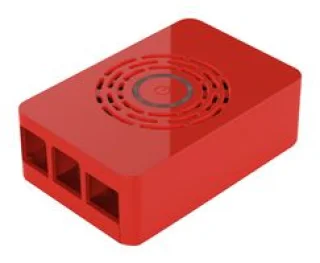 קופסת זיווד - RASPBERRY PI 4 PREMIUM POWER CASE - RED