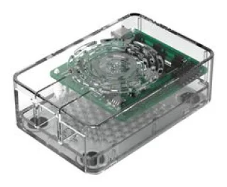 קופסת זיווד - RASPBERRY PI 4 PREMIUM POWER CASE - CLEAR