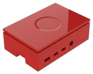 קופסת זיווד - RASPBERRY PI 4 PREMIUM CASE - RED