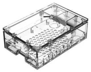 קופסת זיווד - RASPBERRY PI 4 PREMIUM CASE - CLEAR