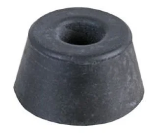 רגליות גומי שחורות עם חור לבורג - 22X11 מ''מ - 100 יחידות