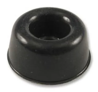 רגליות הדבקה עצמית עגולות - קוטר 10.16mm - גובה 22.35mm - שחור - מארז 24