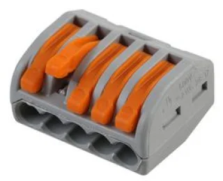 מחבר טרמינל בלוק - CAGE CLAMP 222 - חמישה מגעים
