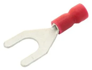 נעל כבל מזלג 6MM - אדום - 100 יחידות