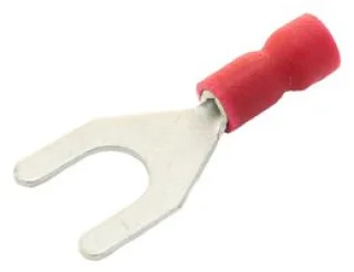 נעל כבל מזלג 3.2MM - אדום - 100 יחידות