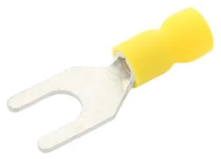 נעל כבל מזלג 6MM - צהוב - 100 יחידות