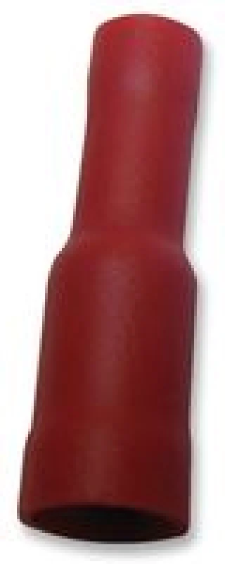 נעל כבל כדור נקבה 4MM - אדום - 100 יחידות