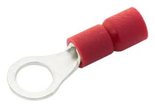 נעל כבל טבעת 4MM - אדום - 100 יחידות