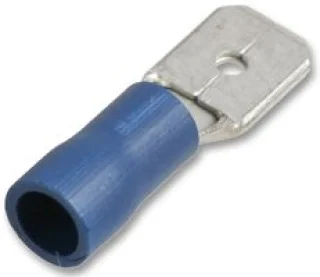 נעל כבל חרב 6.3MM - כחול - 100 יחידות