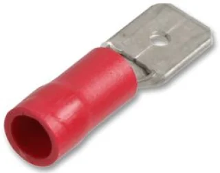 נעל כבל חרב 6.3MM - אדום - 100 יחידות