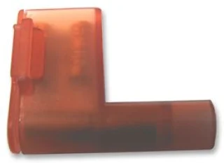 נעל כבל דגל בידוד מלא 6.3MM - אדום - 100 יחידות