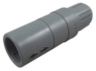 מחבר אפור REDEL - נקבה להלחמה לכבל - 2 מגעים - PRG.M0.2GL.LC39G