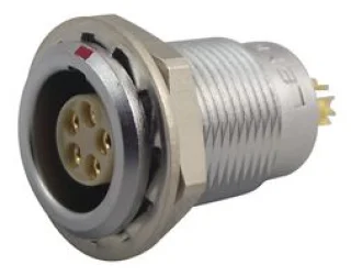 מחבר LEMO - נקבה להלחמה לפנל - 5 מגעים - EGG.0B.305.CLL