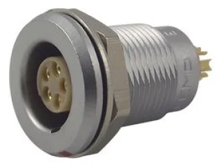 מחבר LEMO - נקבה להלחמה לפנל - 5 מגעים - EGG.0T.305.CLL